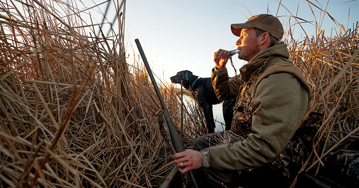 Hunter calling. Photo by Phil Kahnke/Banded.com